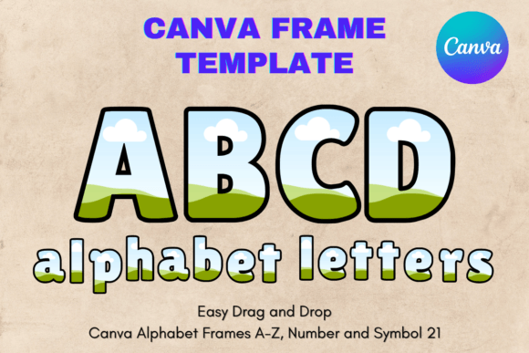 Canva Letters Frame Alphabet Template_21: Your Custom Sublimation Solution