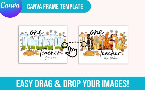 Custom Teacher Thanksgiving Canva Frame: A Festive Design Asset