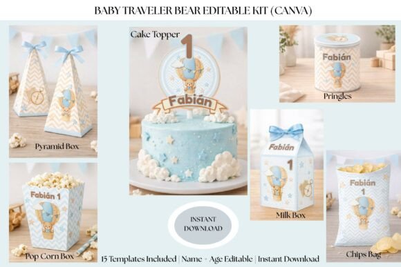 Editable Bear Party Kit Canva: Your Complete Celebration Solution