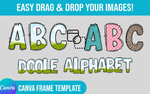 Editable Canva Frame Doodle Alphabet: A Creative Asset