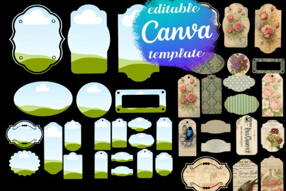 Elevate Your Crafts: The Art of Canva Frames Junk Journal Labels