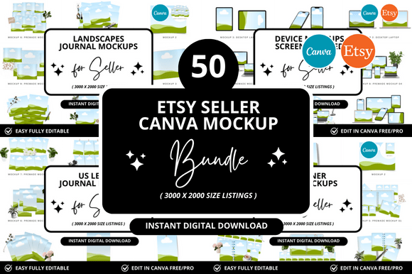 Elevate Your Etsy Shop with This Canva Mockup Bundle