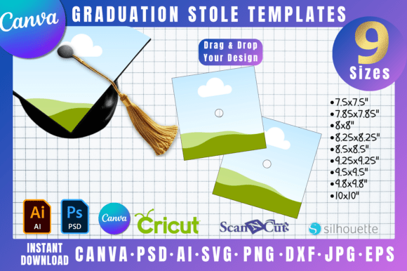 Graduation Cap Topper 9 Sizes: Your Go-To Design Asset