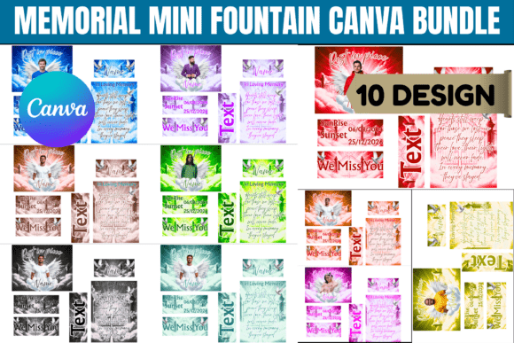 Honoring Memories with the Memorial Mini Fountain Canva Template