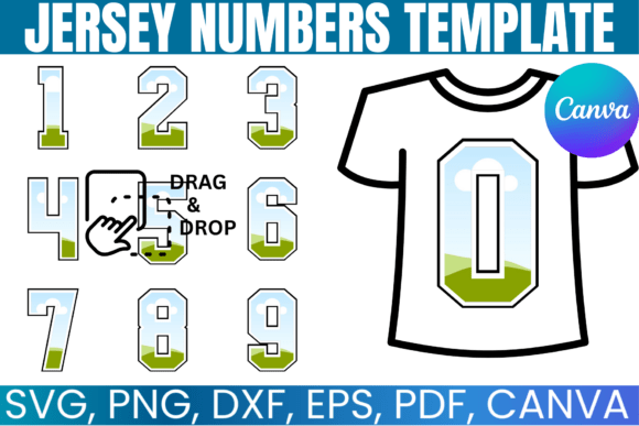 Jersey Numbers Canva Template: Bold & Sporty Design