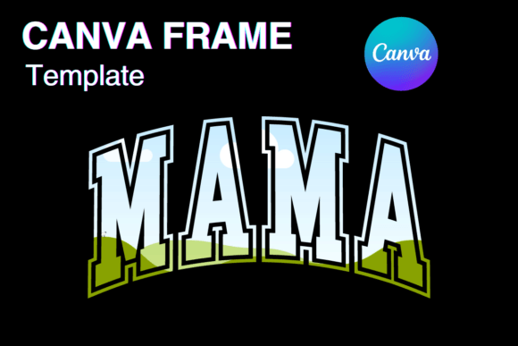 MAMA Canva Frame Template Varsity Sport: Bold Branding