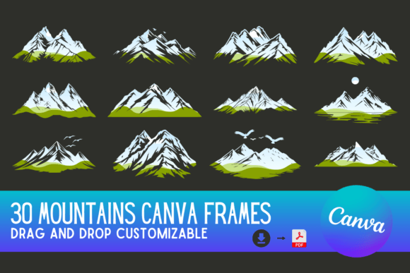 Mountain Canva Frame Templates: 30 Designs for Your Projects