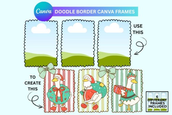 Rectangle Doodle Border Canva Frames: The Hand-Drawn Touch