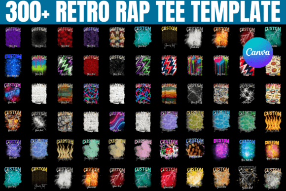 Retro 90s Rap Tee Canva Template: Design Your Own Vibe