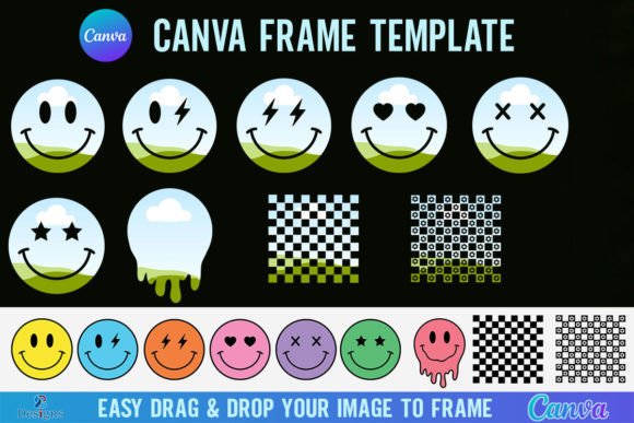 Smiley Face Smile Canva Frame Template: Instant Creative Joy