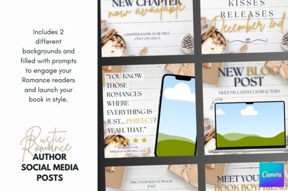 Streamlining Your Author Brand with Canva Romance Author Social Templates