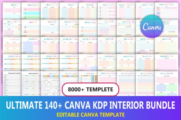 Ultimate 140+ Canva KDP Interior Bundle: Streamline Your Publishing