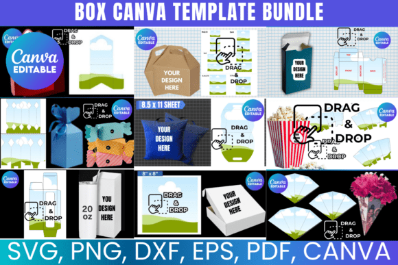 Unbox Your Creativity: The Box Canva Editable Template Bundle