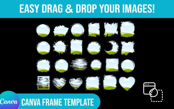 Unleash Your Creativity with 24 Brushstroke Canva Frame Templates