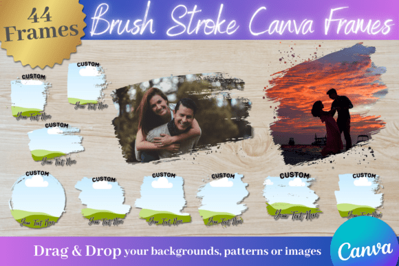 Unlock Creative Freedom: The 9pc Editable Bootleg Canva Frames Bundle
